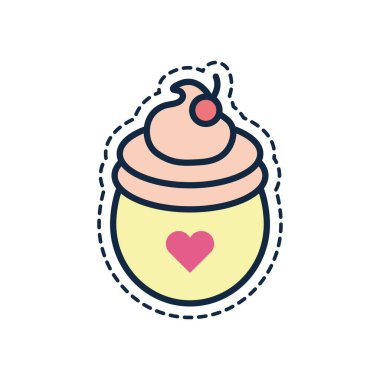 Isolated ice cream line fill style icon vector design