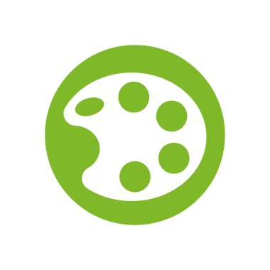 Isolated paint palette silhouette block style icon vector design