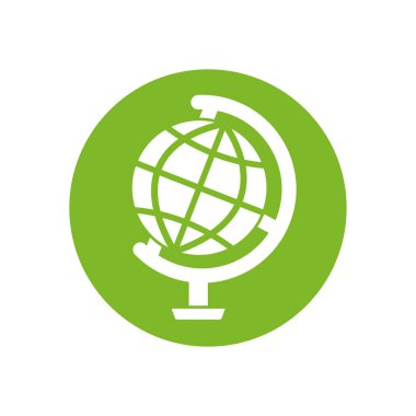 Isolated global sphere silhouette block style icon vector design