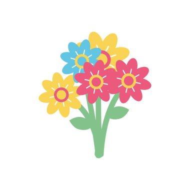 Isolated flowers flat style icon vector design
