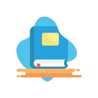 İzole eğitim kitabı düz blok biçim vektör tasarımı