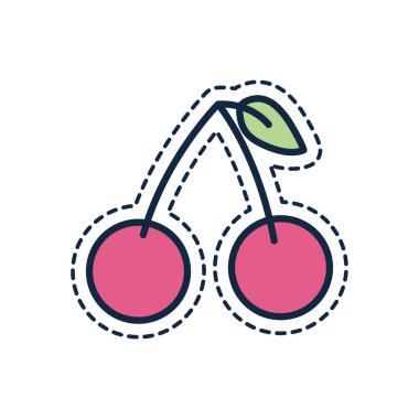 Isolated cherry line fill style icon vector design