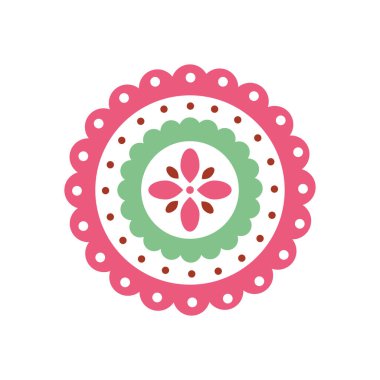 Isolated mandala flat style icon vector design