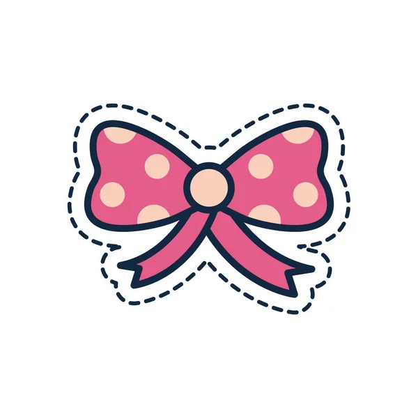 Bowtie line fill style icon vector design — Stok Vektör