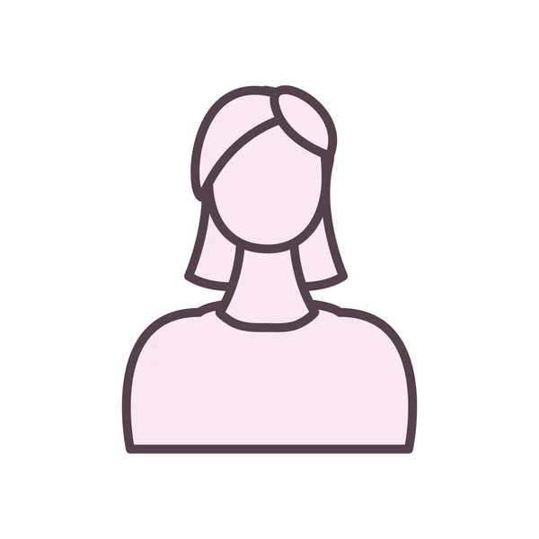 Isolated avatar woman line style icon vector design — ストックベクタ
