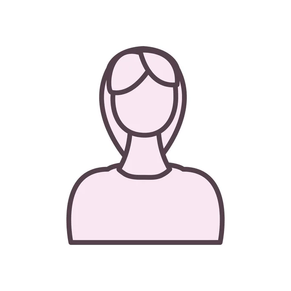 Isolated avatar woman line style icon vector design — Stockvektor