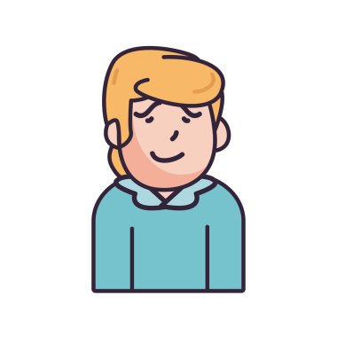 Isolated avatar man fill style icon vector design