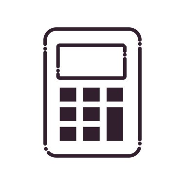 İzole hesap makinesi çizgisi biçim vektör tasarımı