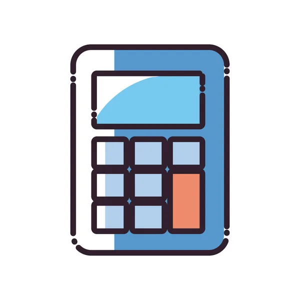 Isolated calculator fill style icon vector design — Stockový vektor