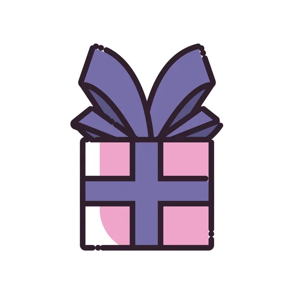 Gift fill style icon vector design — Stock Vector