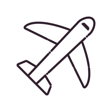 Isolated airplane line style icon vector design