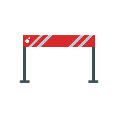 Isolated construction barrier flat style icon vector design