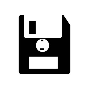 Isolated diskette silhouette style icon vector design