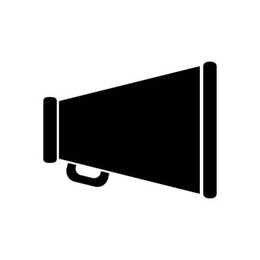 İzole edilmiş megafon siluet biçim ikon vektör tasarımı