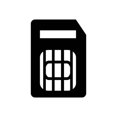 Isolated smartphone sim silhouette style iconvector design