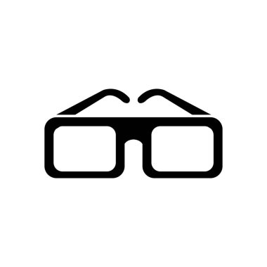 Isolated 3d glasses silhouette style icon vector design
