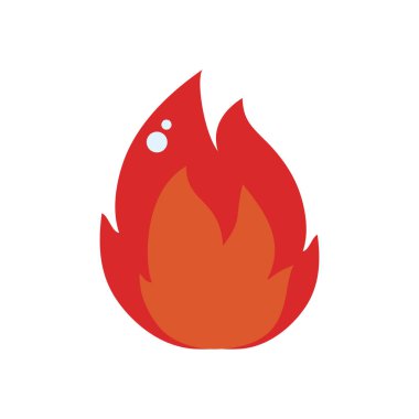 Isolated flame flat style icon vector design
