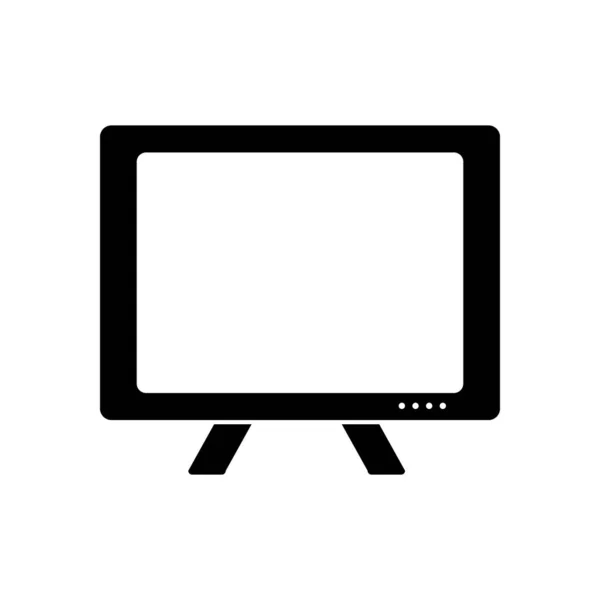 Diseño de vectores de icono de estilo de silueta de tv aislado — Archivo Imágenes Vectoriales