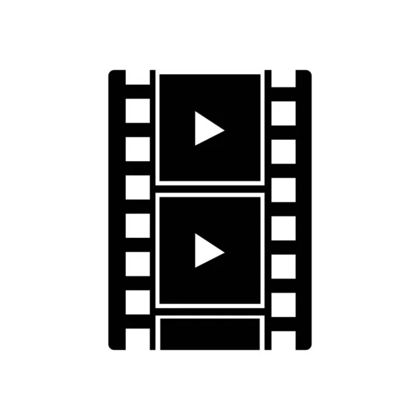 Isolated movie play strip silhouette style icon vector design — Stockový vektor