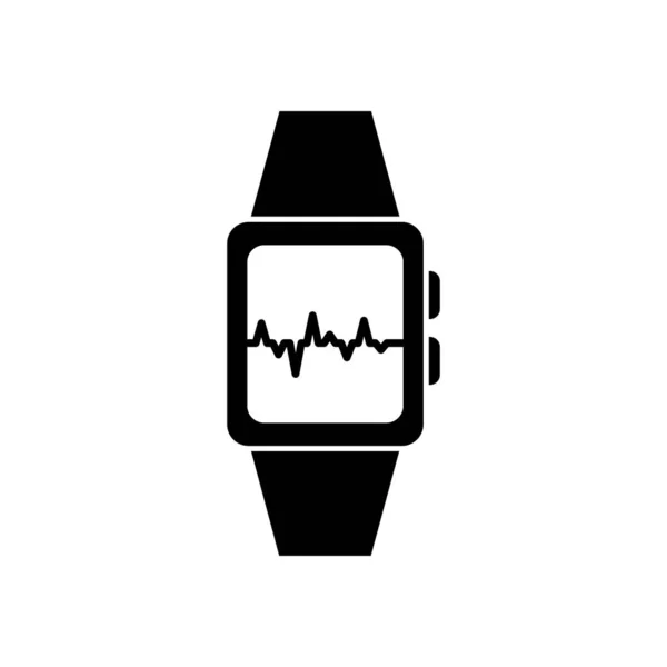 Дизайн иконок в стиле силуэта Smartwatch — стоковый вектор