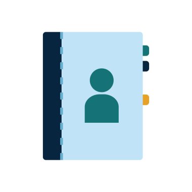 Isolated phone book flat style icon vector design