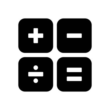 Isolated calculator buttons silhouette style icon vector design