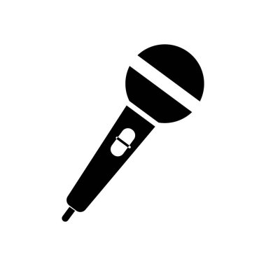 Isolated music microphone silhouette style icon vector design