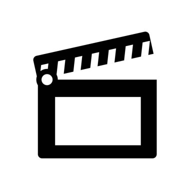 Isolated movie clapboard silhouette style icon vector design