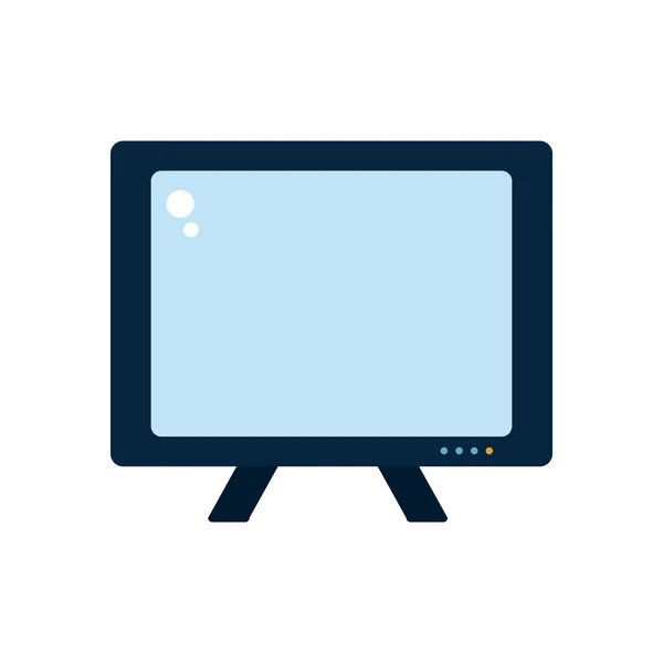 Diseño de vectores de icono de estilo plano TV aislado — Archivo Imágenes Vectoriales