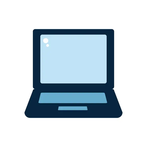 Isolierte digitale Laptop flache Stil-Ikone Vektor-Design — Stockvektor