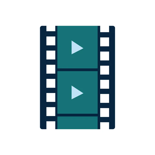Isolated movie play strip flat style icon vector design — Stockvektor