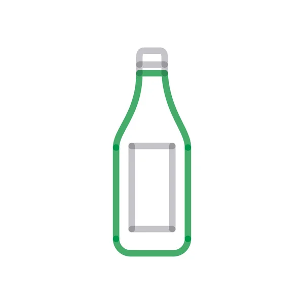 Garrafa bebida isolada multiplicar linha estilo ícone vetor design — Vetor de Stock