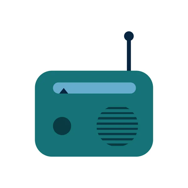 Isolated music radio flat style icon vector design — Wektor stockowy