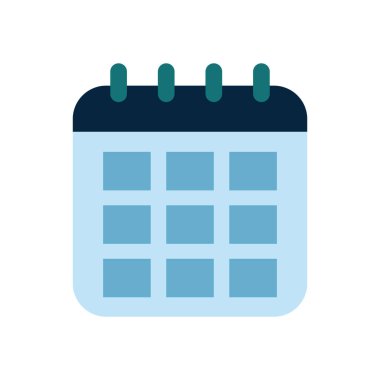 Isolated calendar flat style icon vector design