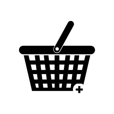 Isolated shopping basket silhouette style icon vector design