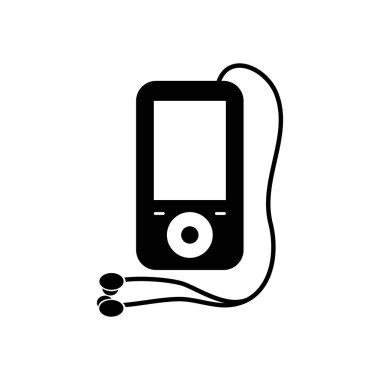 Isolated music mp3 silhouette style icon vector design