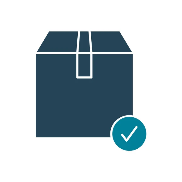 Isolated delivery box silhouette style icon vector design — Stockvektor