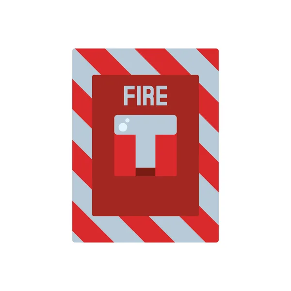 Fire alarm flat style icon vector design — Stok Vektör