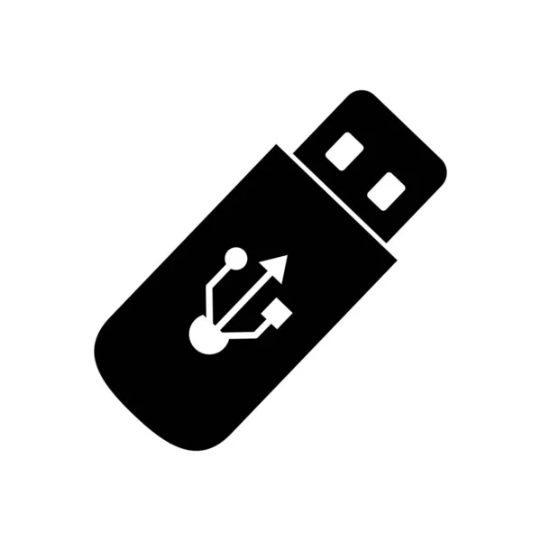 Isolated usb silhouette style icon vector design — Stockvector
