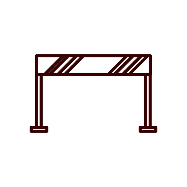 Isolated construction barrier line style icon vector design — 스톡 벡터