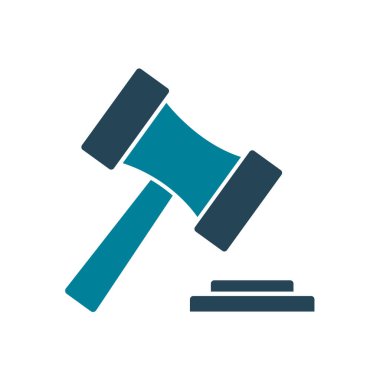 İzole edilmiş kanun çekici siluet biçim ikon vektör tasarımı