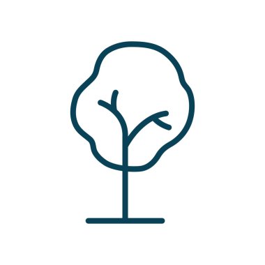 İzole edilmiş mevsim ağacı çizgisi biçim ikonvektör tasarımı