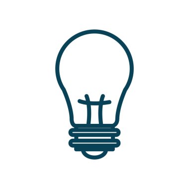 Isolated electric light bulb line style icon vector design