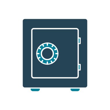 Isolated money strongbox silhouette style icon vector design