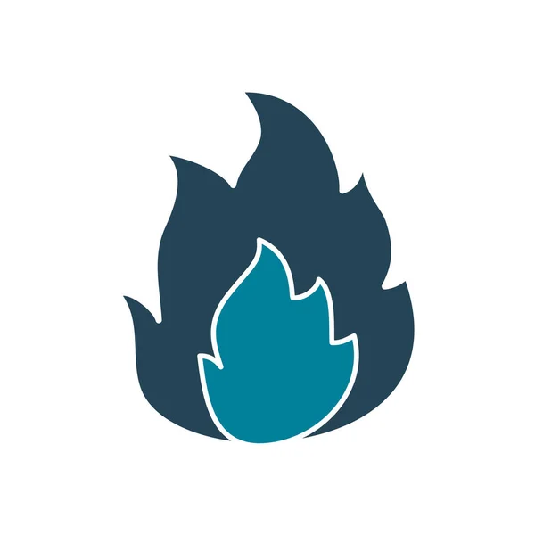 Isolated flame silhouette style icon vector design — Stockvector