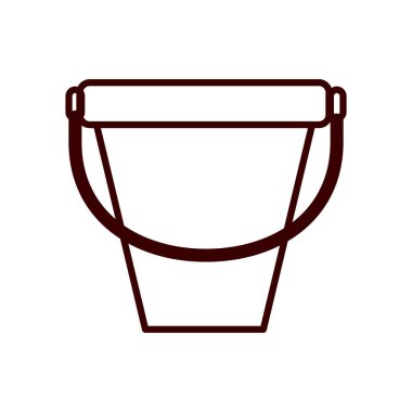 Isolated construction bucket line style icon vector design