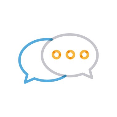 Isolated communication bubbles multiply line style icon vector design