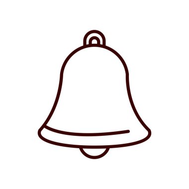 İzole edilmiş çan çizgisi biçim vektör tasarımı