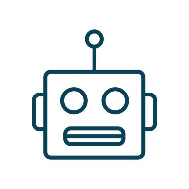 Isolated robot cartoon line style icon vector design