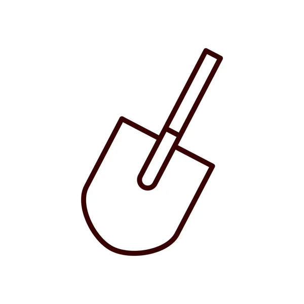 Isolated construction shovel line style icon vector design — Διανυσματικό Αρχείο